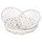 Northlight Round Lattice Tobacco Baskets - Snow White - Set of 3